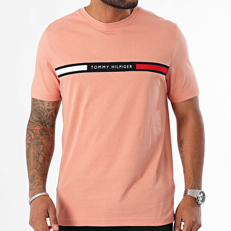 Tommy Hilfiger - T-shirt met borstinzet 6498 Zalm