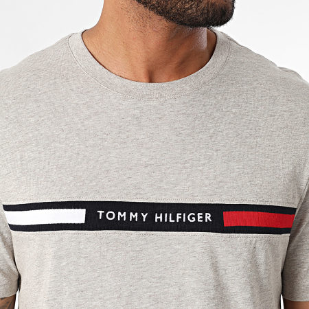 Tommy Hilfiger - Camiseta con inserciones en el pecho 6498 Heather Grey