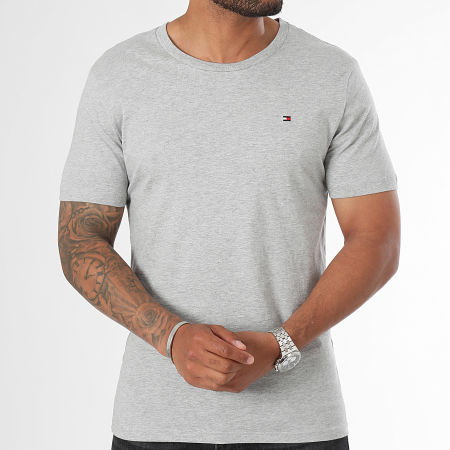 Tommy Hilfiger - Lote de 6 camisetas Signature 3379 Negro Blanco Gris Moteado