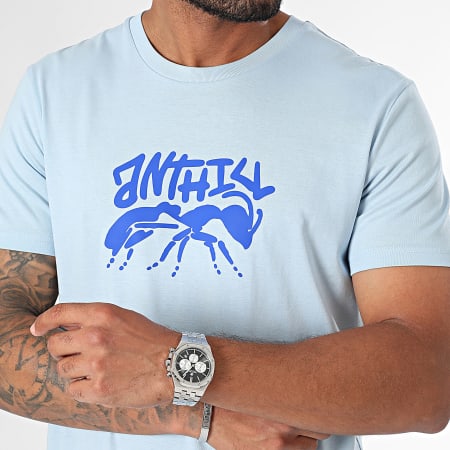 Anthill - Maglietta Stencil Azzurro Blu Reale