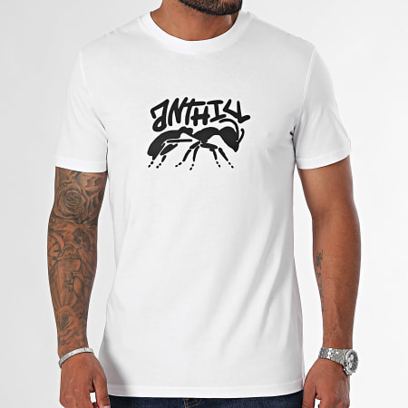 Anthill - Camiseta Stencil Blanco Negro