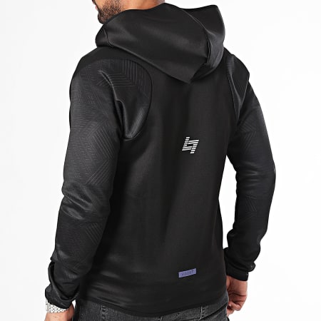 EA7 Emporio Armani - 6DPM70-PJJHZ Hooded Zip Jacket Zwart