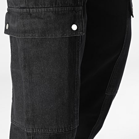 Ikao - Zwarte Baggy Jean Cargo Broek