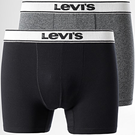 Levi's - Set di 2 boxer 701227424 Grigio erica nero