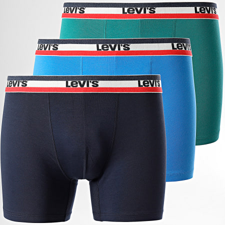 Levi's - Set di 3 boxer 100002870 Blu navy Verde chiaro