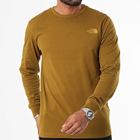 The North Face - Tee Shirt Manches Longues Easy A8A6F Vert Kaki