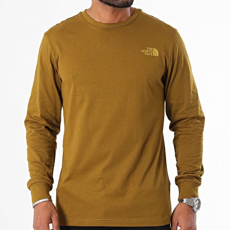 The North Face - Tee Shirt Lange Mouw Easy A8A6F Khaki Groen