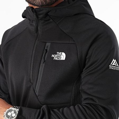 The North Face - MA A893R Felpa con cappuccio e collo a cerniera nera