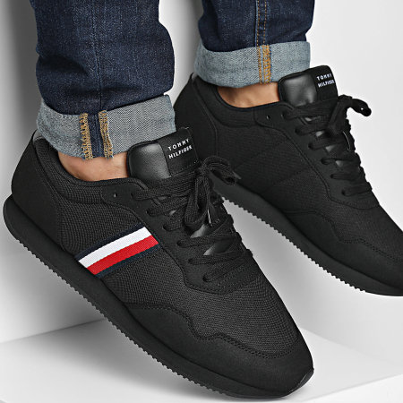 Tommy Hilfiger - Zapatillas Runner Mix Chambray 5070 Negras