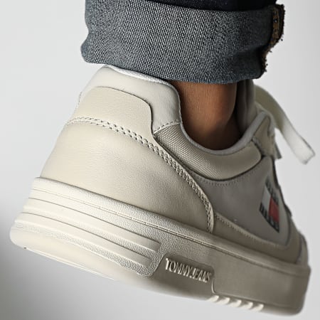 Tommy Jeans - Sneakers Cupsole in pelle Essential 1443 Newsprint