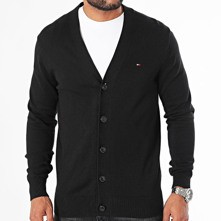 Tommy Hilfiger - Cardigan Essential in cotone 3111 nero