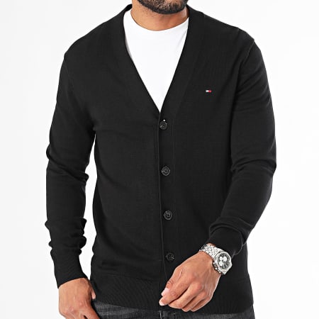 Tommy Hilfiger - Cardigan Essential in cotone 3111 nero