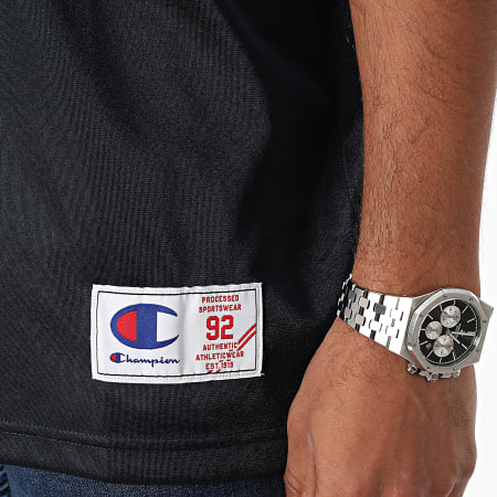 Champion - T-shirt con scollo a V 220329 Blu marino