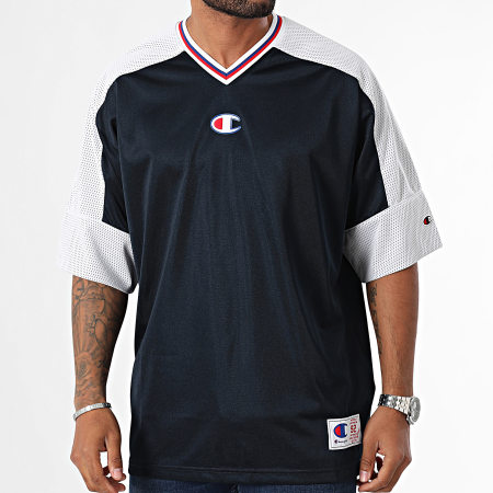 Champion - T-shirt con scollo a V 220329 Blu marino