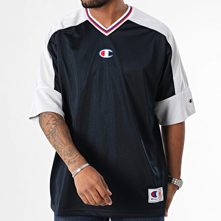 Champion - T-shirt con scollo a V 220329 Blu marino