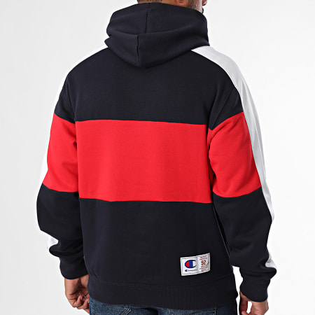 Champion - Sudadera con capucha a rayas 220317 Azul marino Rojo