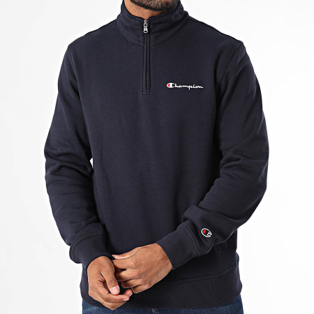 Champion - Sweat Col Zippé 220263 Bleu Marine