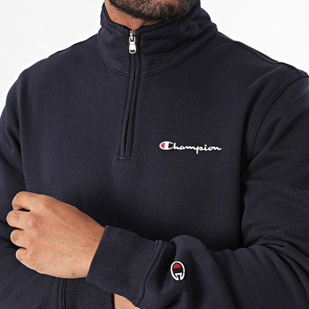 Champion - Sweat Col Zippé 220263 Bleu Marine