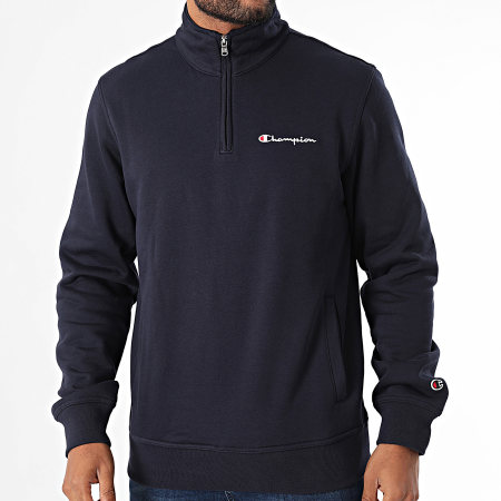 Champion - Felpa con collo a cerniera Navy 220263