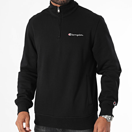 Champion - Cuello con cremallera Sudadera 220263 Negro