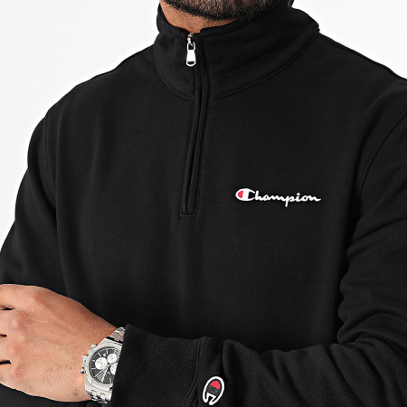 Champion - Cuello con cremallera Sudadera 220263 Negro