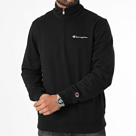 Champion - Felpa con scollo a zip 220263 Nero