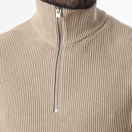 Jack And Jones - Perfect Zip Sweat 12257773 Beige