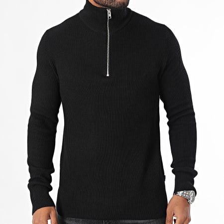 Jack And Jones - Perfect Zip Sweat 12257773 Zwart