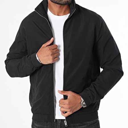 Jack And Jones - Eroy Harrington Bomber Jas met Ritssluiting Zwart