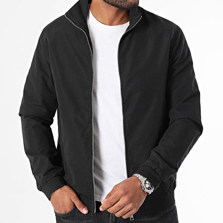 Jack And Jones - Eroy Harrington Bomber Jas met Ritssluiting Zwart