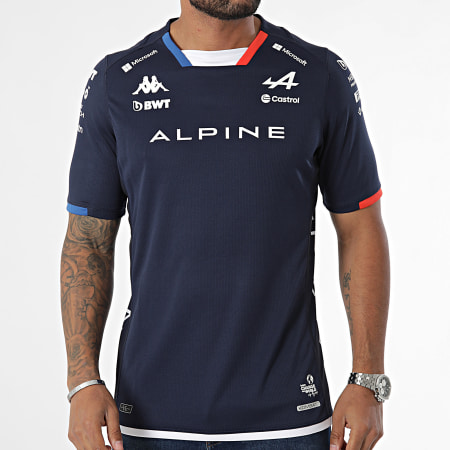 Kappa - Camiseta Kombat 2024 Gasly Alpine F1 381Z61W Azul Marino