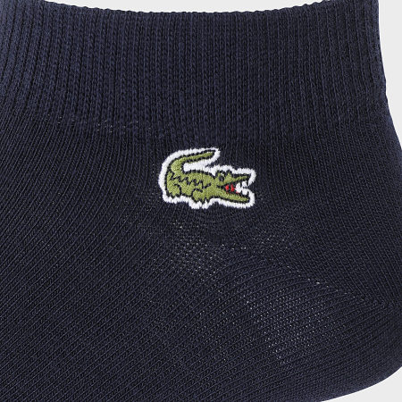 Lacoste - 3 Pares De Calcetines Con Logo Cocodrilo Bordado Blanco Heather Grey Navy