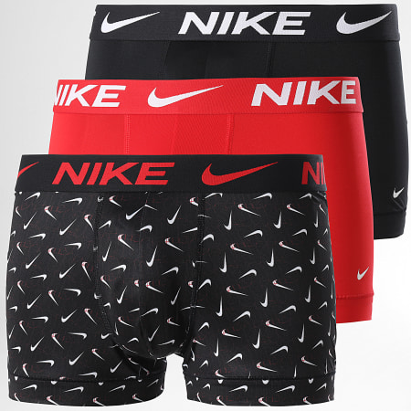 Nike - Dri-Fit Essential Micro Boxer Juego de 3 PKE1156 Negro Rojo