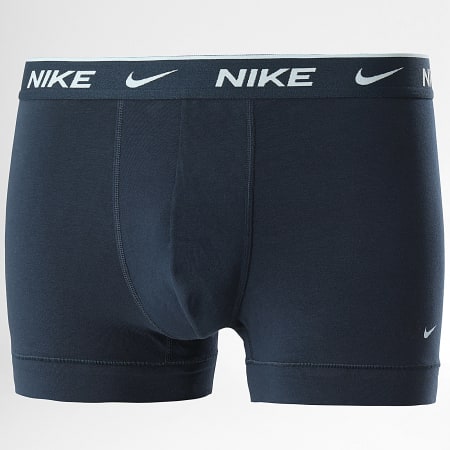 Nike - Confezione da 3 boxer in cotone elasticizzato KE1008 Bianco Arancione Blu Navy