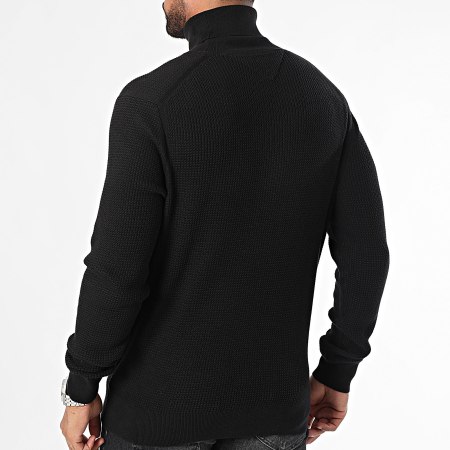 Tommy Hilfiger - Structure 6526 Suéter negro con cuello vuelto