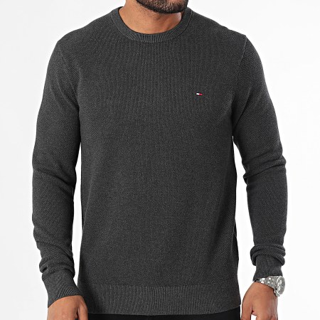 Tommy Hilfiger - Estructura esencial 6347 Jersey gris antracita