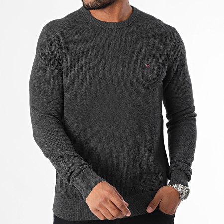 Tommy Hilfiger - Estructura esencial 6347 Jersey gris antracita