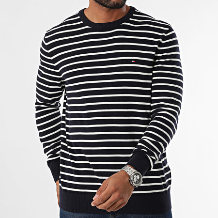 Tommy Hilfiger - Pull Essential Cotton 4748 Bleu Marine