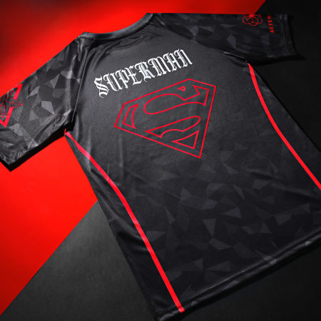 DC Comics - Maillot Collector Jersey Man Of Steel Noir Rouge