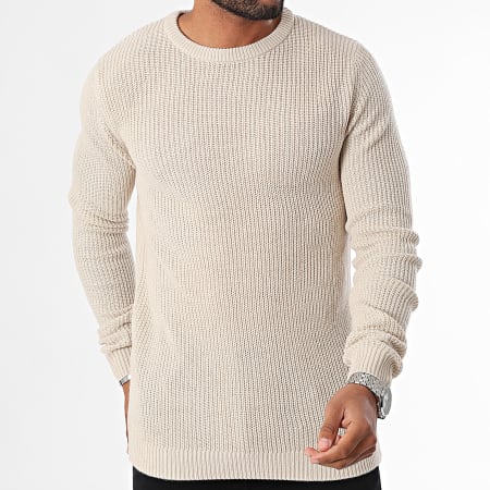 Jack And Jones - Elewis Gebreide trui 12257480 Beige