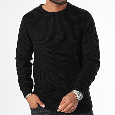 Jack And Jones - Elewis Gebreide trui 12257480 Zwart