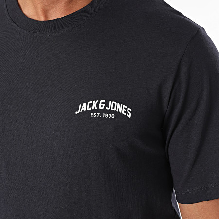 Jack And Jones - Lot De 5 Tee Shirts Josh 12271618 Bordeaux Noir Gris Chiné Bleu Marine Vert Kaki