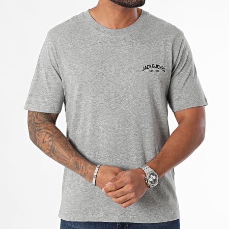 Jack And Jones - Juego de 5 camisetas Josh 12271618 Burdeos Negro Gris Brezo Azul Marino Verde Caqui