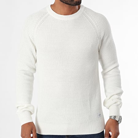 Jack And Jones - Gebreide pannel trui 12258471 Wit