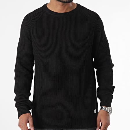 Jack And Jones - Pannel Gebreide Trui 12258471 Zwart