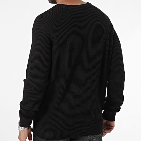 Jack And Jones - Pannel Gebreide Trui 12258471 Zwart