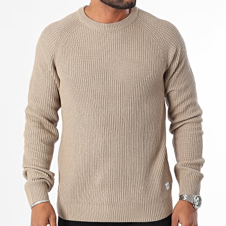 Jack And Jones - Gebreide pannel trui 12258471 Beige