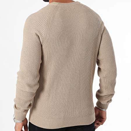 Jack And Jones - Jersey de punto canalé 12258471 Beige