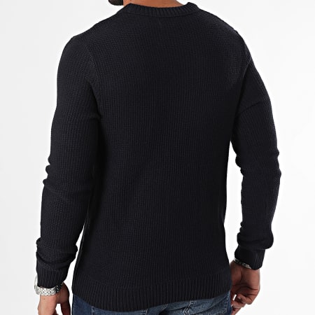 Jack And Jones - Roy Gebreide Trui 12258569 Donker marine