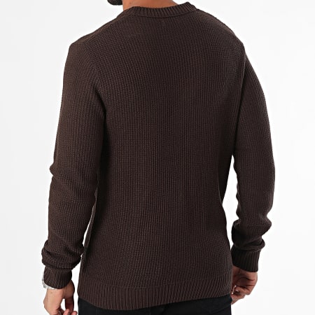 Jack And Jones - Roy Gebreide trui 12258569 Bruin